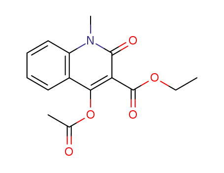 Molecular Structure of 75483-02-2 (ethyl 4-(acetyloxy)-1-methyl-2-oxo-1,2-dihydroquinoline-3-carboxylate)