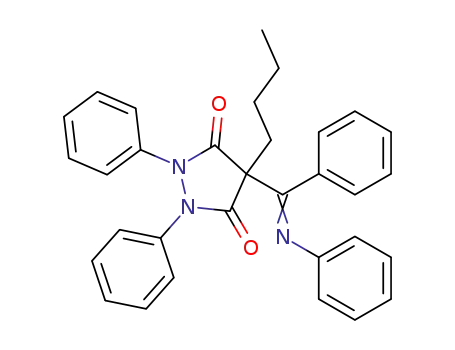 4-Butyl-1,2-diphenyl-4-(phenyl(phenylimino)methyl)-3,5-pyrazolidinedione