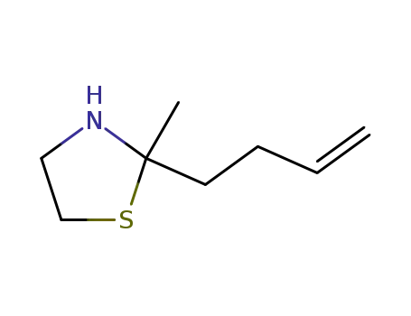 Molecular Structure of 75606-48-3 (2-but-3-en-1-yl-2-methyl-1,3-thiazolidine)