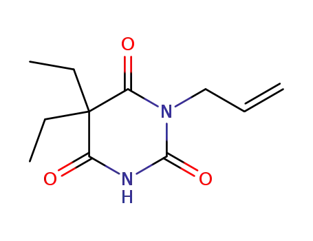 Molecular Structure of 7548-63-2 (1-Allyl-5,5-diethylpyrimidine-2,4,6(1H,3H,5H)-trione)