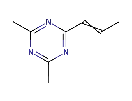 Molecular Structure of 138606-51-6 (1,3,5-Triazine, 2,4-dimethyl-6-(1-propenyl)-)