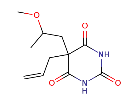 Molecular Structure of 7548-68-7 (5-(2-methoxypropyl)-5-(prop-2-en-1-yl)pyrimidine-2,4,6(1H,3H,5H)-trione)