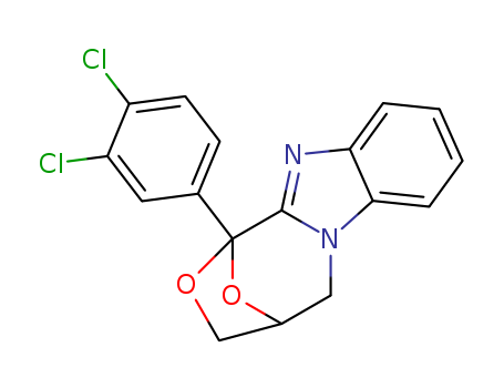 1,4-EPOXY-1H,3H-(1,4)OXAZEPINO[4,3-A]BENZO[D]IMIDAZOLE,4,5-DIHYDRO-1-(3,4-DICHLOROPHENYL)-