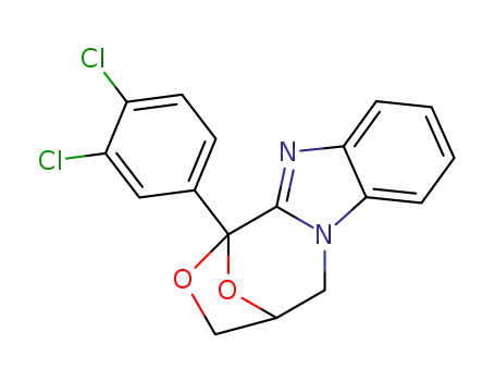 Molecular Structure of 76099-12-2 (1-(3,4-dichlorophenyl)-4,5-dihydro-1H,3H-1,4-epoxy[1,4]oxazepino[4,3-a]benzimidazole)