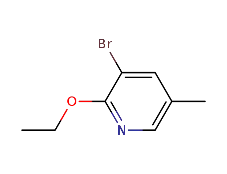 Molecular Structure of 760207-82-7 (Pyridine, 3-bromo-2-ethoxy-5-methyl- (9CI))
