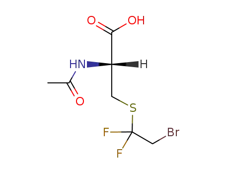 Molecular Structure of 75898-96-3 (N-acetyl-S-(2-bromo-1,1-difluoroethyl)-L-cysteine)
