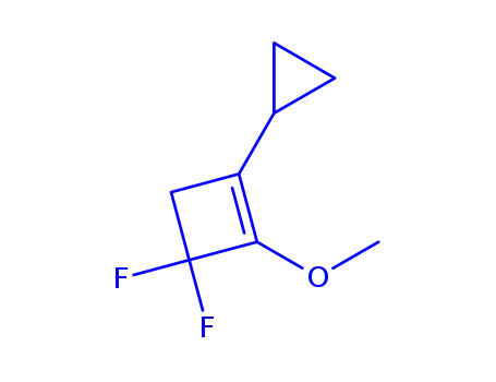 Molecular Structure of 760179-33-7 (Cyclobutene, 1-cyclopropyl-3,3-difluoro-2-methoxy- (9CI))