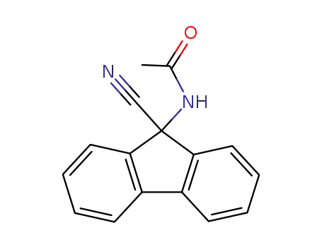 Molecular Structure of 7596-52-3 (N-(9-cyano-9H-fluoren-9-yl)acetamide)