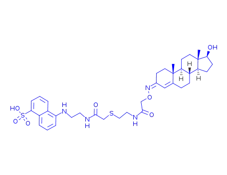 Molecular Structure of 75585-80-7 (testosterone-cysteamine-DANS)