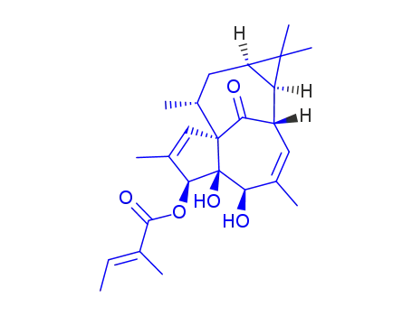 Molecular Structure of 75567-38-3 (20-Deoxyingenol 3-angelate)