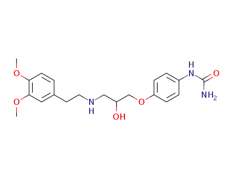 Molecular Structure of 76210-78-1 ([4-[3-(3,4-Dimethoxyphenethylamino)-2-hydroxypropoxy]phenyl]urea)