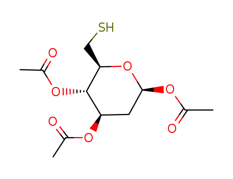 Molecular Structure of 75745-01-6 (1,3,4-tri-O-acetyl-2-deoxy-6-thio-β-D-arabino-hexopyranose)