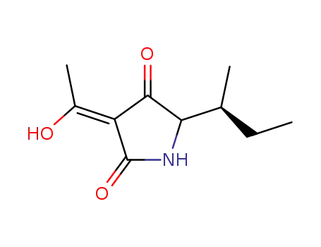 Molecular Structure of 75652-74-3 ((3Z,5S)-3-(1-Hydroxyethylidene)-5-[(S)-1-methylpropyl]-2,4-pyrrolidinedione)