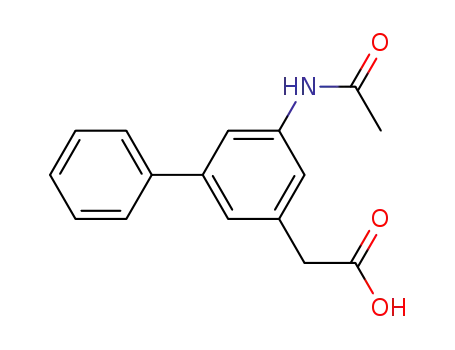 Molecular Structure of 75852-43-6 (5-(Acetylamino)-(1,1'-biphenyl)-3-acetic acid)