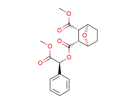 Molecular Structure of 130362-20-8 ((1S,2R,3S,4R)-7-Oxa-bicyclo[2.2.1]heptane-2,3-dicarboxylic acid 2-((S)-methoxycarbonyl-phenyl-methyl) ester 3-methyl ester)