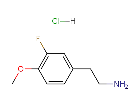 Molecular Structure of 7574-01-8 (2-(3-fluoro-4-methoxyphenyl)ethanamine)