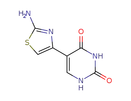 Molecular Structure of 7597-80-0 (5-(2-amino-1,3-thiazol-4-yl)-1H-pyrimidine-2,4-dione)