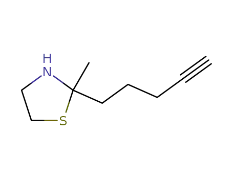 Thiazolidine, 2-methyl-2-(4-pentynyl)-