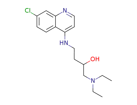 Molecular Structure of 7597-07-1 (4-[(7-chloroquinolin-4-yl)amino]-1-(diethylamino)butan-2-ol)