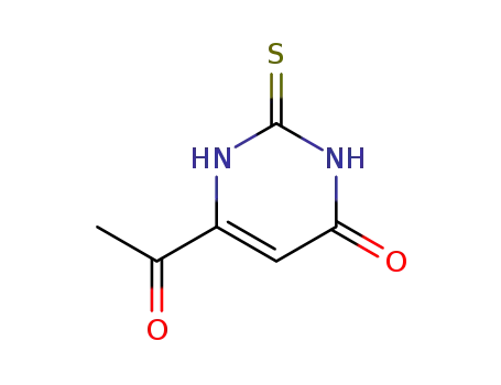 Molecular Structure of 7597-77-5 (6-acetyl-2-thioxo-2,3-dihydropyrimidin-4(1H)-one)