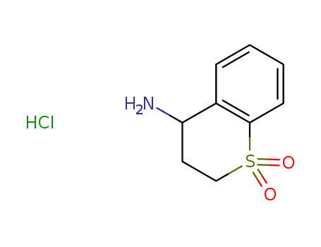 Molecular Structure of 7585-63-9 (1,1-DIOXIDO-3,4-DIHYDRO-2H-THIOCHROMEN-4-YLAMINE HYDROCHLORIDE)