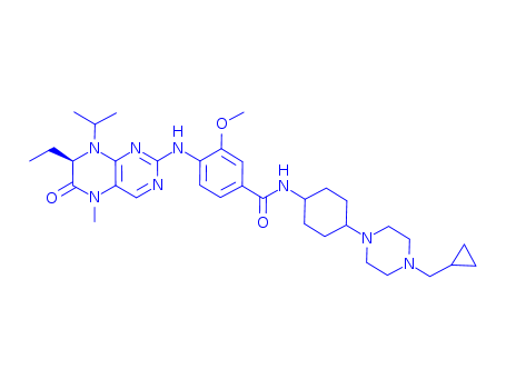 N-(Trans-4-(4-(cyclopropylMethyl)piperazin-1-yl)cyclohexyl)-4-(((R)-7-ethyl-8-isopropyl-5-Methyl-6-oxo-5,6,7,8-tetrahydropteridin-2-yl)aMino)-3-MethoxybenzaMide