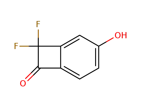 Molecular Structure of 82431-25-2 (Bicyclo[4.2.0]octa-1,3,5-trien-7-one,  8,8-difluoro-3-hydroxy-)