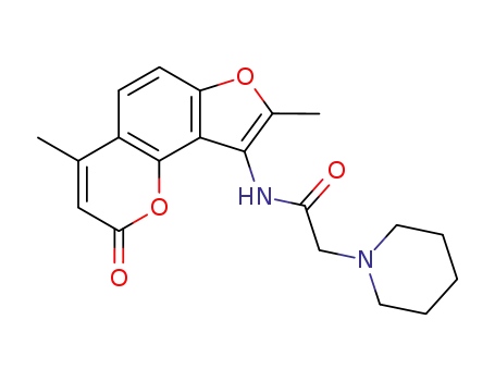 N-(4,8-dimethyl-2-oxo-2H-furo[2,3-h]chromen-9-yl)-2-(piperidin-1-yl)acetamide