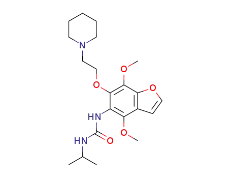 Urea, 1-(4,7-dimethoxy-6-(2-piperidinoethoxy)-5-benzofuranyl)-3-isopropyl-