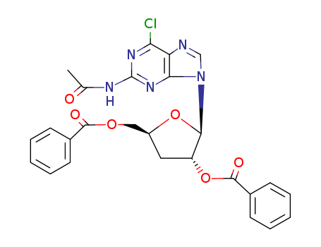 [5-(2-acetamido-6-chloro-purin-9-yl)-4-benzoyloxy-oxolan-2-yl]methyl benzoate cas  7602-03-1