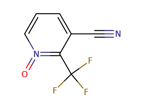 Molecular Structure of 923288-82-8 (3-Pyridinecarbonitrile, 2-(trifluoromethyl)-, 1-oxide)