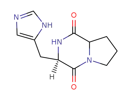 Molecular Structure of 75685-88-0 (CYCLO(-D-HIS-PRO))