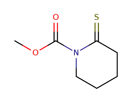 Molecular Structure of 761457-24-3 (1-Piperidinecarboxylic  acid,  2-thioxo-,  methyl  ester)
