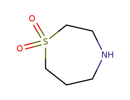 Molecular Structure of 756815-81-3 (1,4-Thiazepane-1,1-dioxide trifluoroacetate)