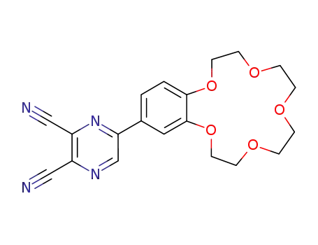 5-(2,3,5,6,8,9,11,12-octahydro-1,4,7,10,13-benzopentaoxacyclopentadecin-15-yl)-2,3-pyrazinedicarbonitrile