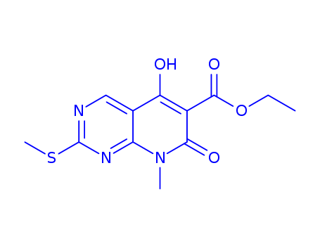 ethyl 5-hydroxy-8-methyl-2-(methylthio)-7-oxo-7,8-dihydropyrido[2,3-d]pyrimidine-6-carboxylate