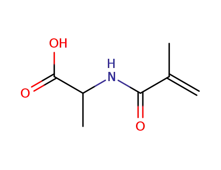 Molecular Structure of 7682-06-6 (2-(2-Methylprop-2-enoylamino)propanoic acid)