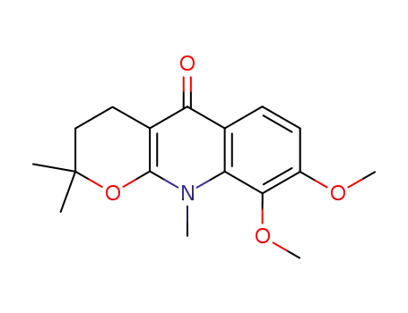 8,9-dimethoxy-3,4,5,10-tetrahydro-2,2,10-trimethyl-5-oxo-2H-pyrano<2,3-b>quinoline
