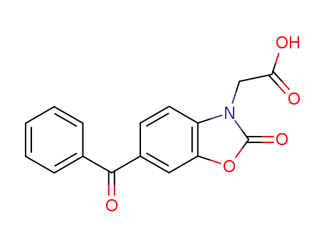 Molecular Structure of 76751-96-7 ([2-oxo-6-(phenylcarbonyl)-1,3-benzoxazol-3(2H)-yl]acetic acid)
