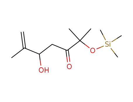 Molecular Structure of 76777-54-3 (2,6-dimethyl-3-hydroxy-6-(trimethylsiloxy)-1-hepten-5-one)