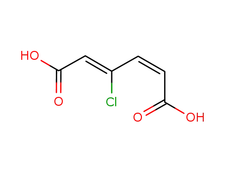Molecular Structure of 76799-83-2 ((2Z,4Z)-3-chlorohexa-2,4-dienedioic acid)