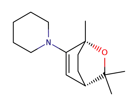 Molecular Structure of 76792-99-9 (1-(1,3,3-trimethyl-2-oxabicyclo[2.2.2]oct-5-en-6-yl)piperidine)