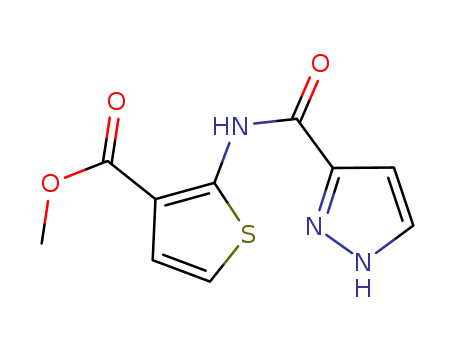 3-THIOPHENECARBOXYLIC ACID 2-[(1H-PYRAZOL-3-YLCARBONYL)AMINO]-,METHYL ESTER