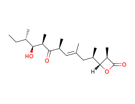 2-Oxetanone,4-[(1S,3E,5R,7S,8R,9R)-8-hydroxy-1,3,5,7,9-pentamethyl-6-oxo-3-undecen-1-yl]-3-methyl-,(3S,4S)- cas  76808-16-7