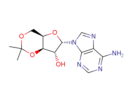 Molecular Structure of 7687-50-5 (9-[3,5-O-(1-methylethylidene)pentofuranosyl]-9H-purin-6-amine)