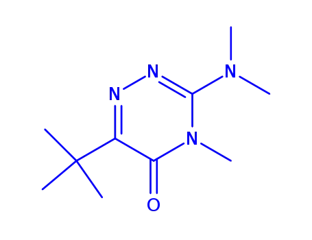 Molecular Structure of 76636-10-7 (3-(dimethylamino)-6-(1,1-dimethylethyl)-4-methyl-1,2,4-triazin-5(4H)-one)
