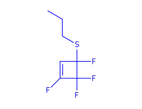 Molecular Structure of 766547-35-7 (Cyclobutene, 1,3,4,4-tetrafluoro-3-(propylthio)- (9CI))