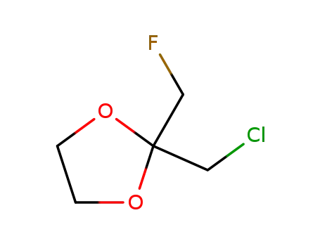 Molecular Structure of 766-28-9 (1,3-Dioxolane,  2-(chloromethyl)-2-(fluoromethyl)-)