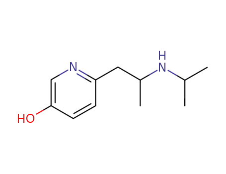 Molecular Structure of 76906-79-1 (6-(2-isopropylaminopropyl)-3-pyridinol)