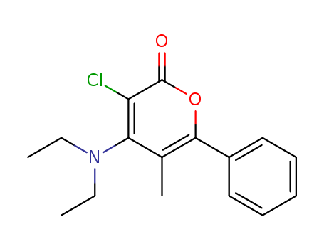 3-chloro-4-diethylamino-5-methyl-6-phenyl-pyran-2-one cas  76312-42-0